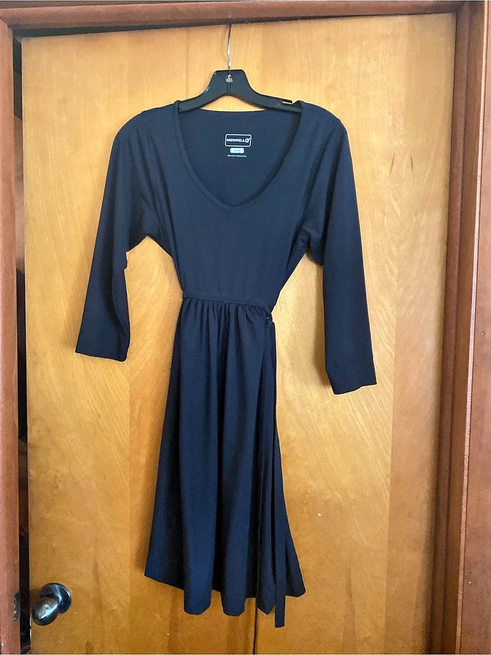 Merrell Black Midi Dress Size Medium Like New
